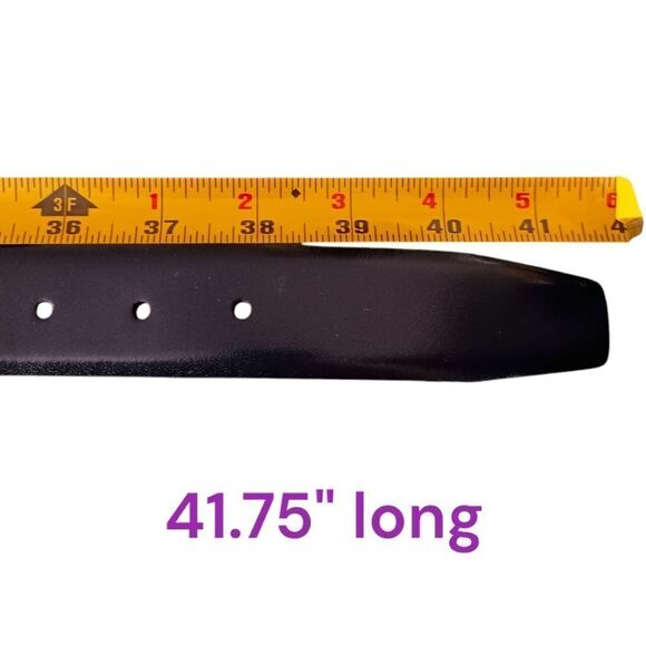 Boconi Leather Dress Belt Men's Size 36 Navy Blue Made In Nashville TN USA - Picture 2 of 15